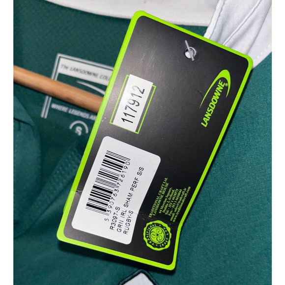 Lansdowne Ireland Men's Shamrock Performance Short Sleeve Rugby Sz. S NWT - Picture 14 of 14